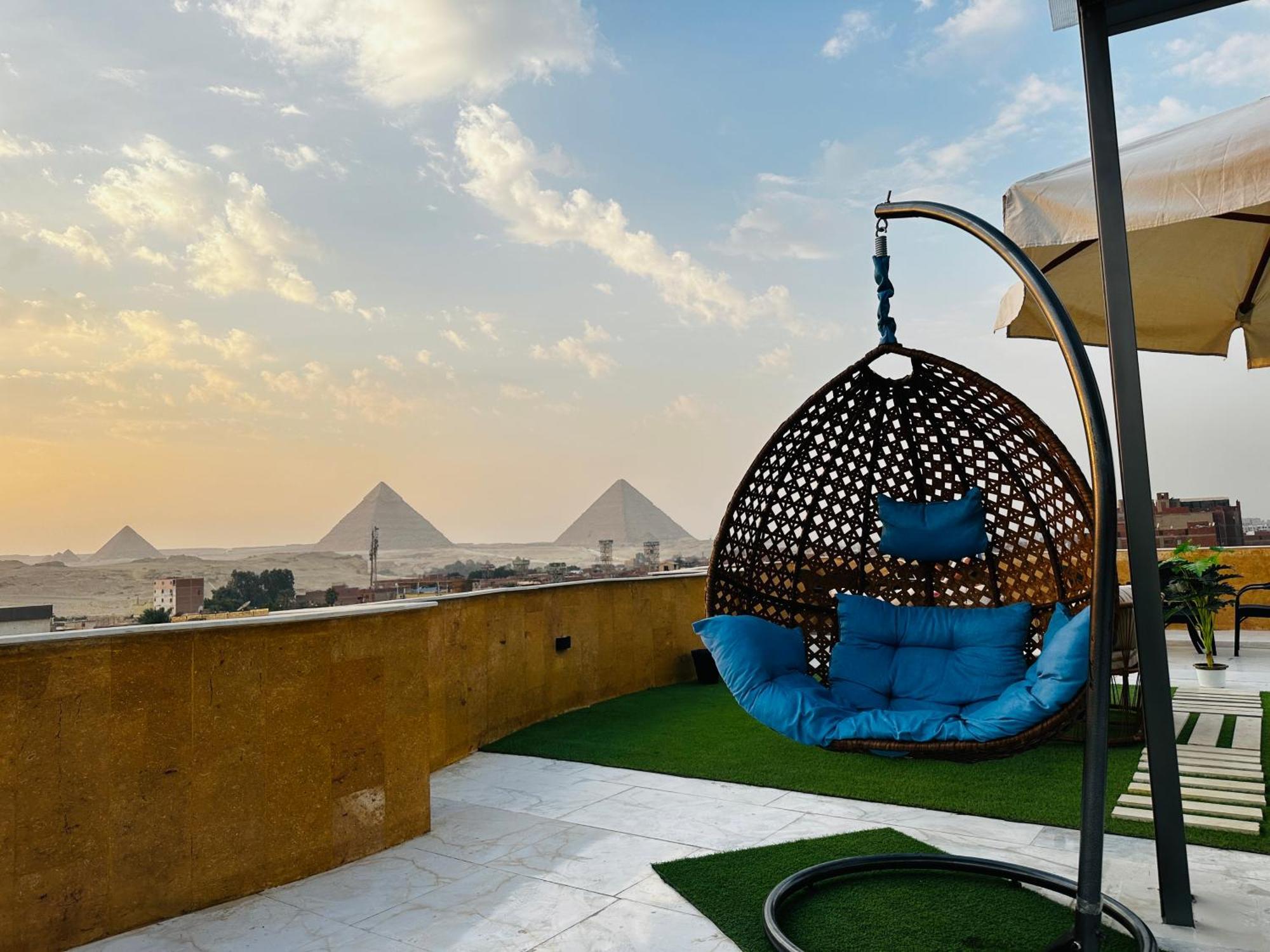 Golden Mask Pyramids Inn Kafret el-Gabal Exteriör bild